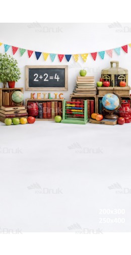 Tło fotograficzne „Szkolny Kącik Nauki – Matematyka i Liczydło” | 3946